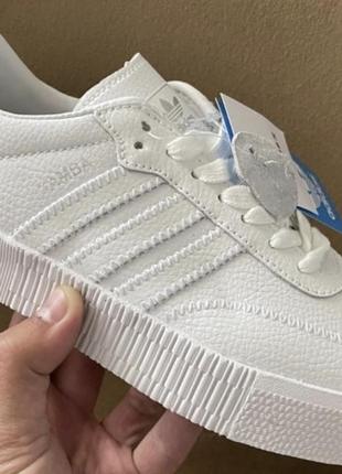 Adidas samba rose all white кожа