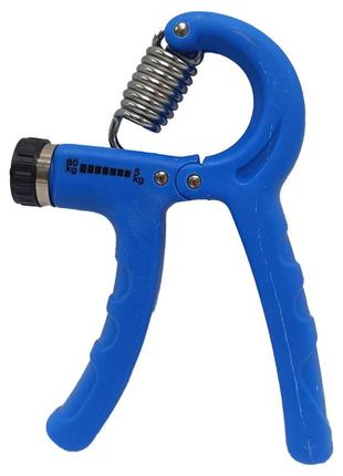 Эспандер кистевой пружинный с регулируемой нагрузкой ms 4122-5(blue) 5-60 кг