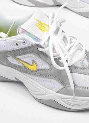 Nike m2k tekno grey dynamic yellow white 36