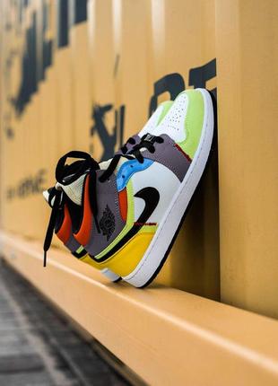 Разноцветные кроссовки найк джордан 1 ретро унисекс nike air jordan retro 1 multicolor