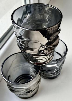 Череп набор стаканов 6шт 290мл черный3 фото
