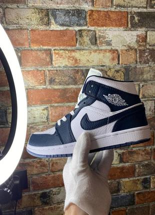 Jordan 1 retro high navy blue/white 371 фото