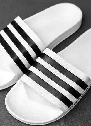 Білі капці адідас сліпперс унісекс adidas slippers white 36