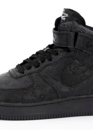 Nike air force winter black мех