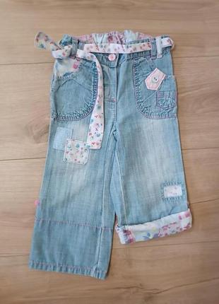 Стильный набор для маленькой красавицы/ одежда для девочки/ джинсы - бриджи + футболка4 фото