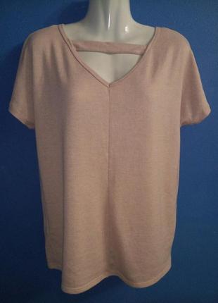 Летний полувер майка футболка с чокером пудра