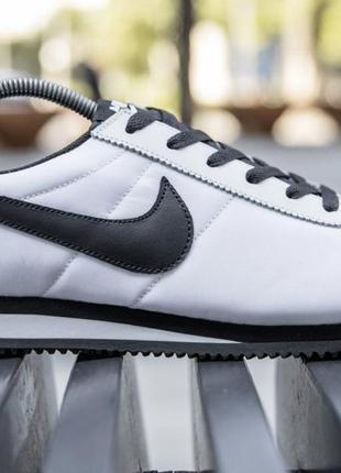 Nike classic cortez white black1 фото