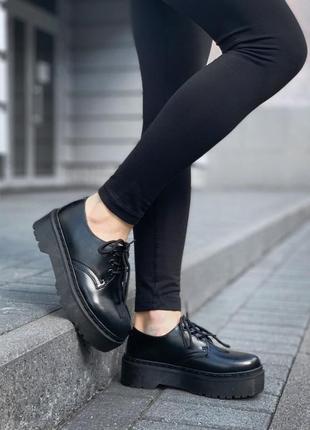 Туфлі dr. martens 1461 mono black platform2 фото