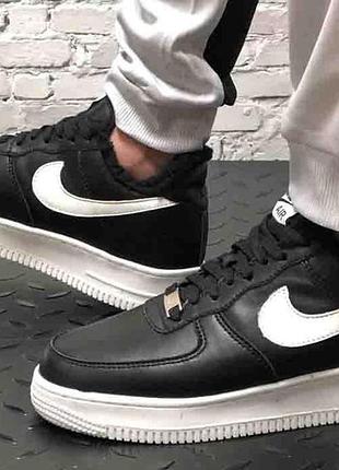 Nike air force winter black/white мех 36