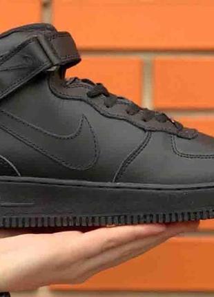 Nike air force winter black мех