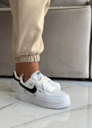 Кроссовки женские nike air force 1 lx white black3 фото