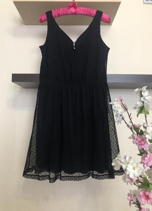Коротке чорне плаття сіточка,1 фото