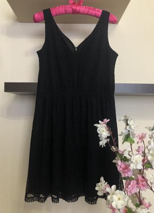 Коротке чорне плаття сіточка,4 фото