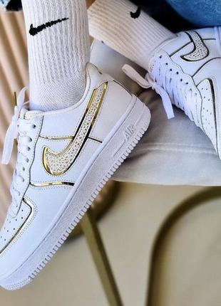 Nike wmns air force 1 07 essential black gold