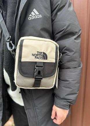 Барсетка мужская the north face tnf тнф белая сумка через плечо4 фото