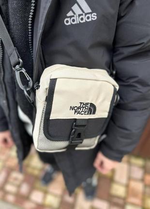 Барсетка мужская the north face tnf тнф белая сумка через плечо6 фото