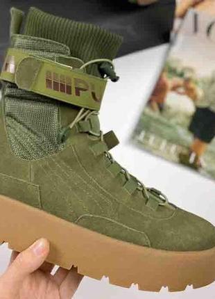 Fenty x puma scuba boot olive