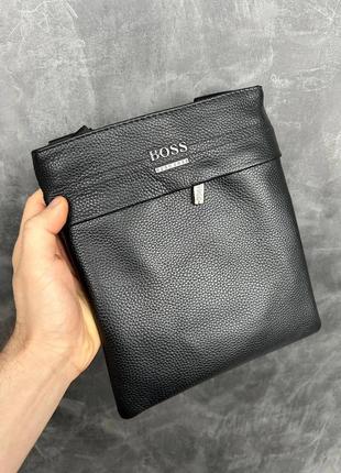 Мужская сумка hugo boss натуральная кожа