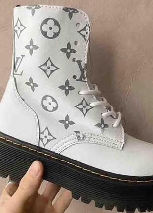 Dr. martens jadon louis vuitton premium white 36