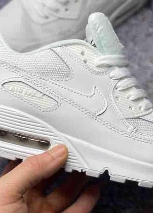 Белые кроссовки найк эйр макс 90 унисекс nike air max 90 white 36