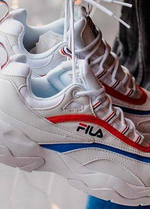 Fila ray white/red/blue1 фото