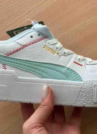 Puma cali sport heritage white/teal/red