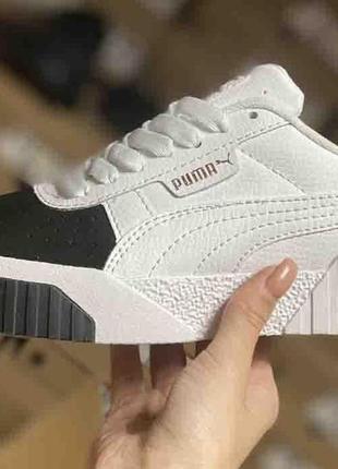 Puma basket cali white black red browm