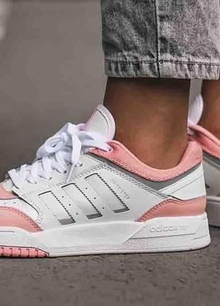 Adidas drop step white pink