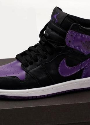 Jordan retro 1 black violet white purple