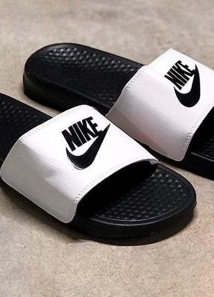 Nike benassi black logo black white