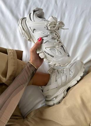 Женские белые кроссовки баленсиага трек balenciaga track white7 фото