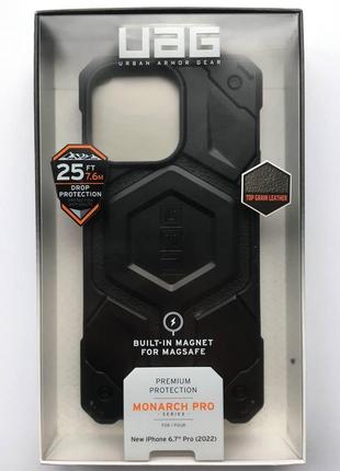 Чехол противоударный uag monarch pro magsafe (original) 114031114040 для iphone 14 pro max (6.7") black