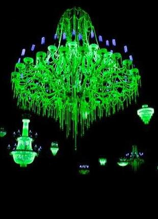 Люстра ультрафіолетова вазелиновое стекло оригінал