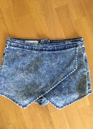 Джинсові шорти-спідниця zara