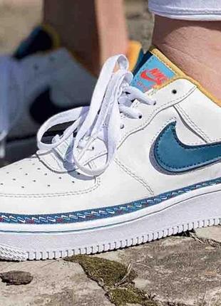 Nike air force 1 swoosh chain pack white