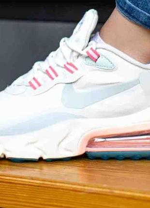 Nike 270 react white light pink blue