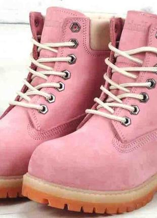 Timberland pink fur1 фото