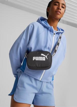 Сумка органайзер puma core base cross body bag 079468 01 (черный, спортивный, тканевый, полиэстер, бренд пума)3 фото