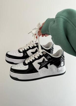 Кроссовки женские a bathing ape 
bape sta patent black4 фото