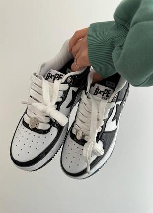 Кроссовки женские a bathing ape 
bape sta patent black8 фото