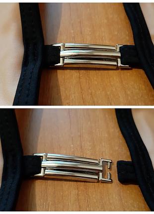 Ефектний яскравий відрядний купальник з застібками з чашечками бежевий мокко9 фото