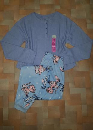 Мега красивая, яркая пижама, комплект стич primark, stitch disney 2xs-xs р-р9 фото