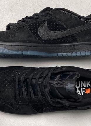 Nike undefeated  sb dunk low black blue