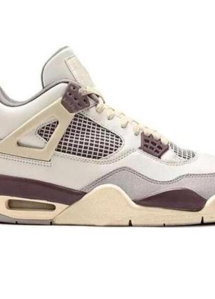 Бежевые кроссовки джордан 4 унисекс jordan 4 ma maniere beige brown