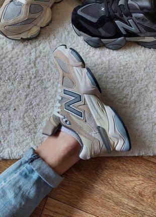 Жіночі бежеві, сірі кросівки нью беланс nb new balance 9060 joe freshgoods inside voices sea salt mindful grey