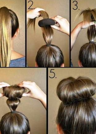 Бублики для причёски чёрный и коричневый 2