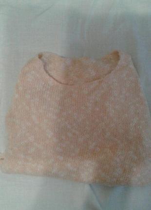 Персиковый легкий свитер3 фото