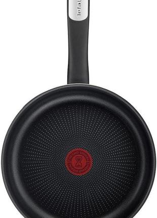 Сковорода essential из жесткого титана tefal c38806 28 см | антипригарное покрытие с частицами титана тепловой2 фото