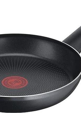 Сковорода essential з твердого титану tefal c38806 28 см | антипригарне покриття з частинками титану | тепловий сигнальний індикат1 фото