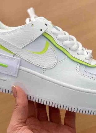 Nike air force shadow white neon green